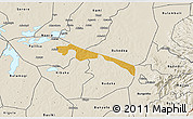 Physical 3D Map of Butebo, shaded relief outside