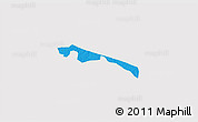 Political 3D Map of Butebo, cropped outside