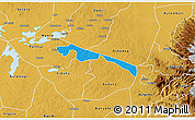Political 3D Map of Butebo, physical outside