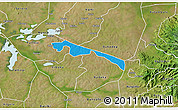 Political 3D Map of Butebo, satellite outside