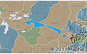 Political 3D Map of Butebo, semi-desaturated