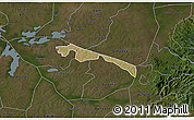Satellite 3D Map of Butebo, darken
