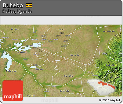 Satellite 3D Map of Butebo