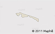 Shaded Relief 3D Map of Butebo, cropped outside