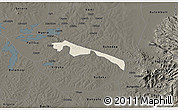 Shaded Relief 3D Map of Butebo, darken