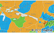 Shaded Relief 3D Map of Butebo, political outside