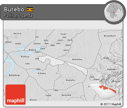 Silver Style 3D Map of Butebo
