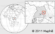 Blank Location Map of Butebo, highlighted country, highlighted parent region, within the entire country