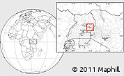 Blank Location Map of Butebo, highlighted parent region