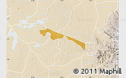 Physical Map of Butebo, lighten