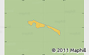 Savanna Style Map of Butebo, single color outside