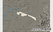 Shaded Relief Map of Butebo, darken