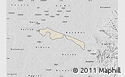 Shaded Relief Map of Butebo, desaturated