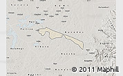 Shaded Relief Map of Butebo, semi-desaturated