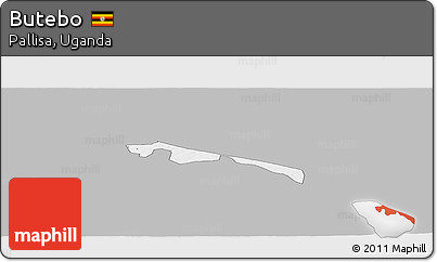 Gray Panoramic Map of Butebo, single color outside