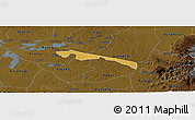 Physical Panoramic Map of Butebo, darken