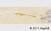 Physical Panoramic Map of Butebo, lighten