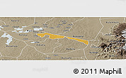 Physical Panoramic Map of Butebo, semi-desaturated