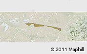 Satellite Panoramic Map of Butebo, lighten