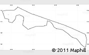 Blank Simple Map of Butebo, cropped outside, no labels