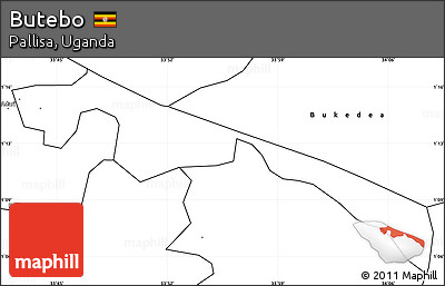 Blank Simple Map of Butebo