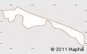 Classic Style Simple Map of Butebo, cropped outside