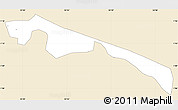Classic Style Simple Map of Butebo, single color outside