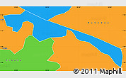 Political Simple Map of Butebo