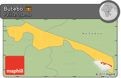 Savanna Style Simple Map of Butebo