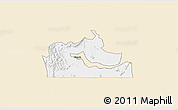 Classic Style 3D Map of Kakuuto, single color outside