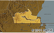 Physical 3D Map of Kakuuto, darken