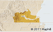 Physical 3D Map of Kakuuto, lighten