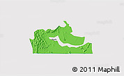 Political 3D Map of Kakuuto, cropped outside