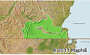 Political 3D Map of Kakuuto, satellite outside