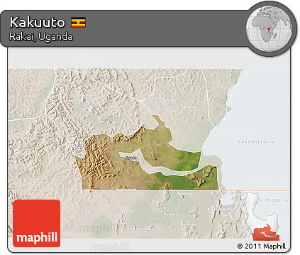Satellite 3D Map of Kakuuto, lighten