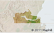 Satellite 3D Map of Kakuuto, lighten