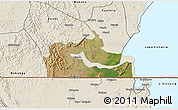 Satellite 3D Map of Kakuuto, shaded relief outside