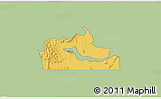 Savanna Style 3D Map of Kakuuto, single color outside