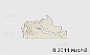 Shaded Relief 3D Map of Kakuuto, cropped outside