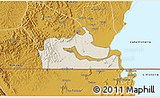Shaded Relief 3D Map of Kakuuto, physical outside