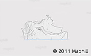 Silver Style 3D Map of Kakuuto, single color outside