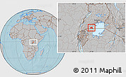 Gray Location Map of Kakuuto, hill shading