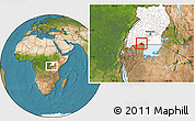 Satellite Location Map of Kakuuto, highlighted country
