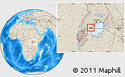 Shaded Relief Location Map of Kakuuto, highlighted parent region