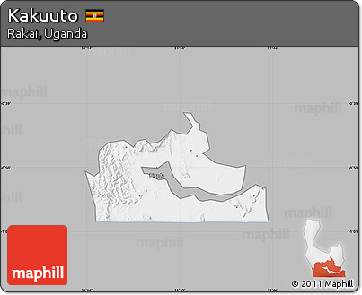 Gray Map of Kakuuto, single color outside
