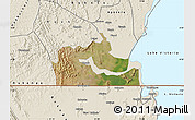 Satellite Map of Kakuuto, shaded relief outside