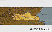 Physical Panoramic Map of Kakuuto, darken