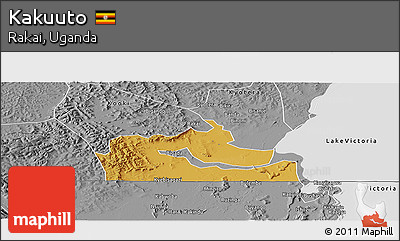 Physical Panoramic Map of Kakuuto, desaturated