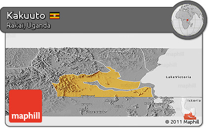 Physical Panoramic Map of Kakuuto, desaturated