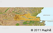 Physical Panoramic Map of Kakuuto, satellite outside